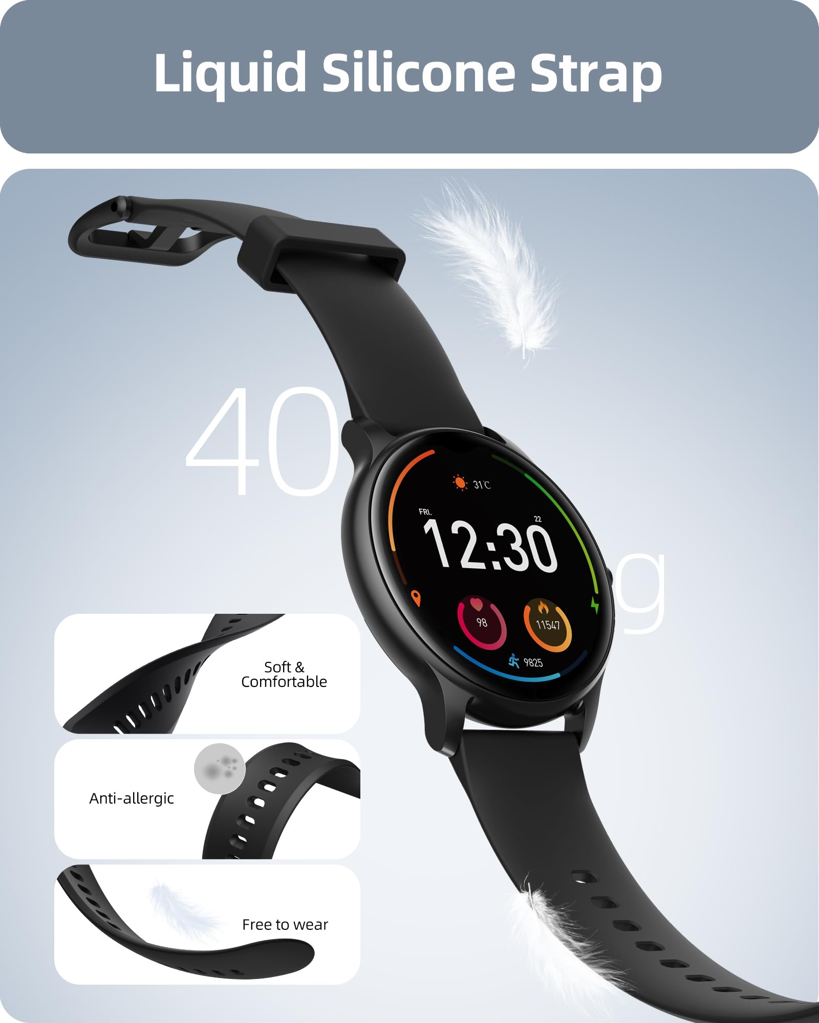 Parsonver Smart Watch supports women's health tracking for cycle planning.