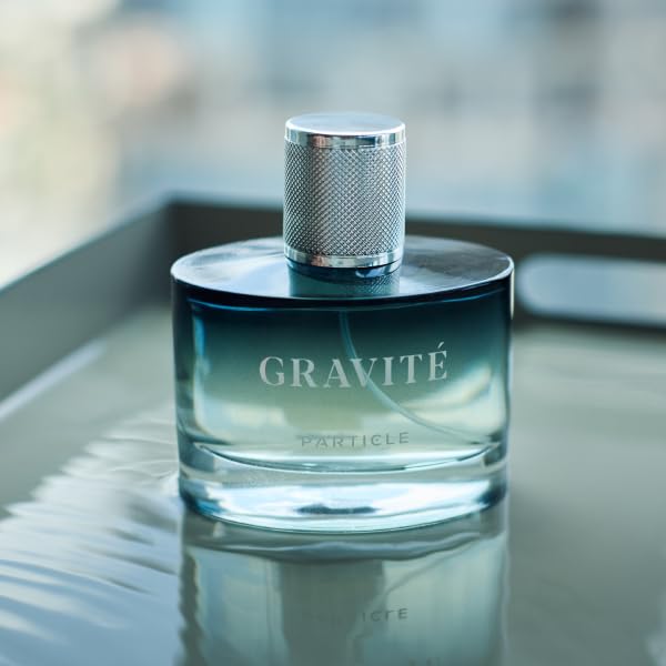 Particle Gravité on shelf display signals premium men's fragrance.