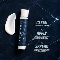 Particle Men’s skincare collection display for complete daily regimen.