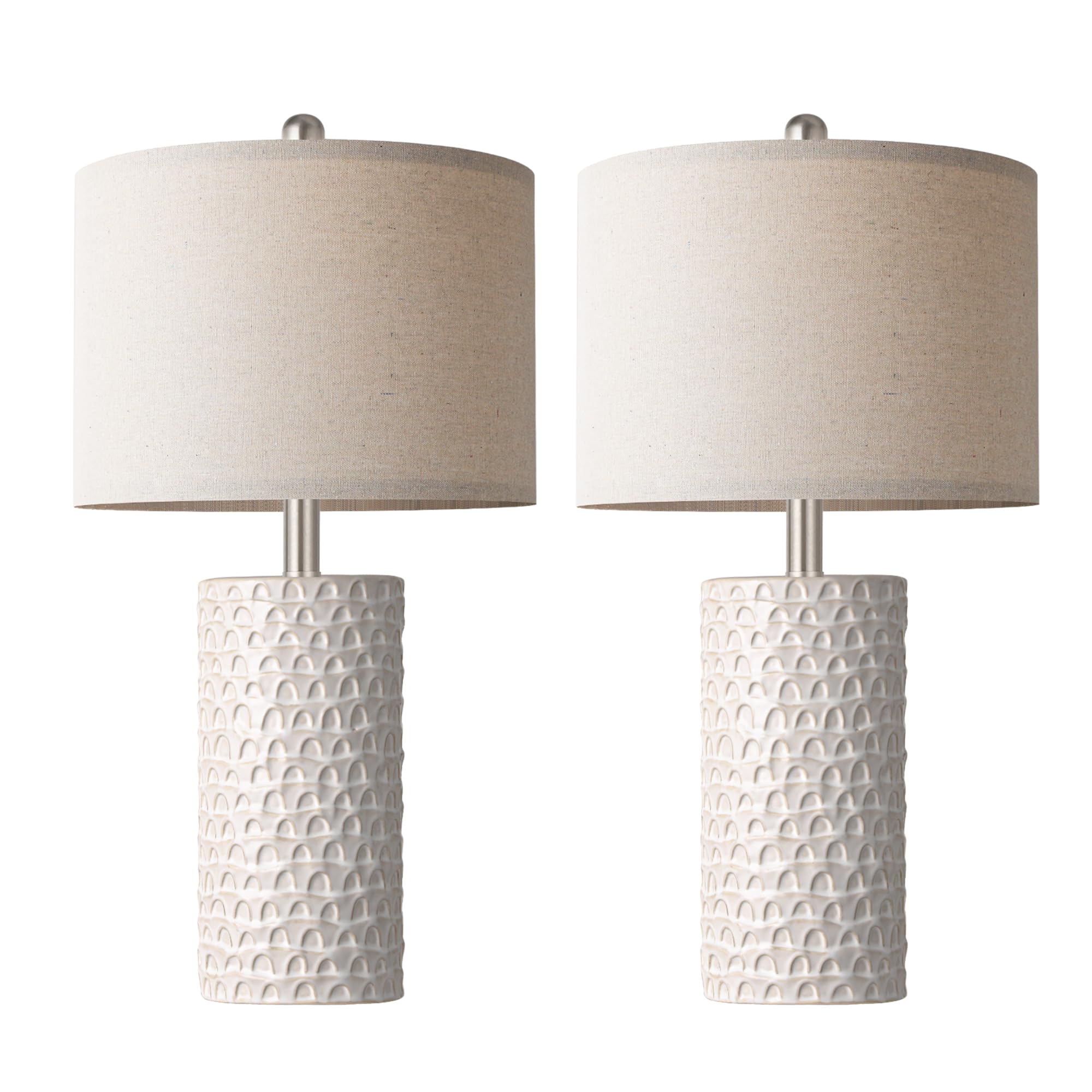 PARTPHONER bedside lamp with linen shade provides soft, eye-friendly illumination