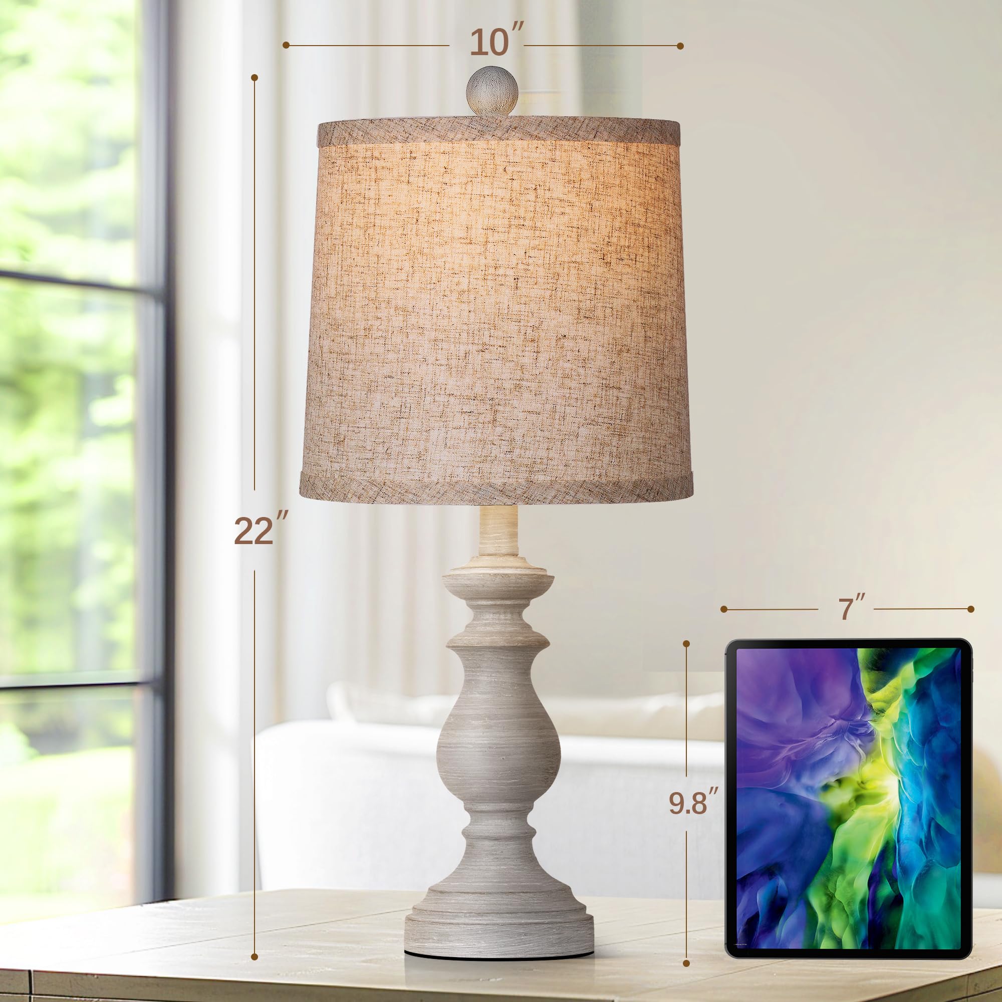 PARTPHONER beige linen shade closeup softens light for comfortable evenings