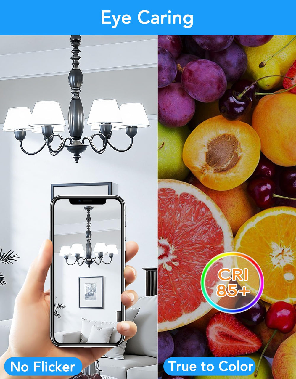 PARTPHONER E12 base fits chandeliers, ceiling fans, sconces, and pendants.