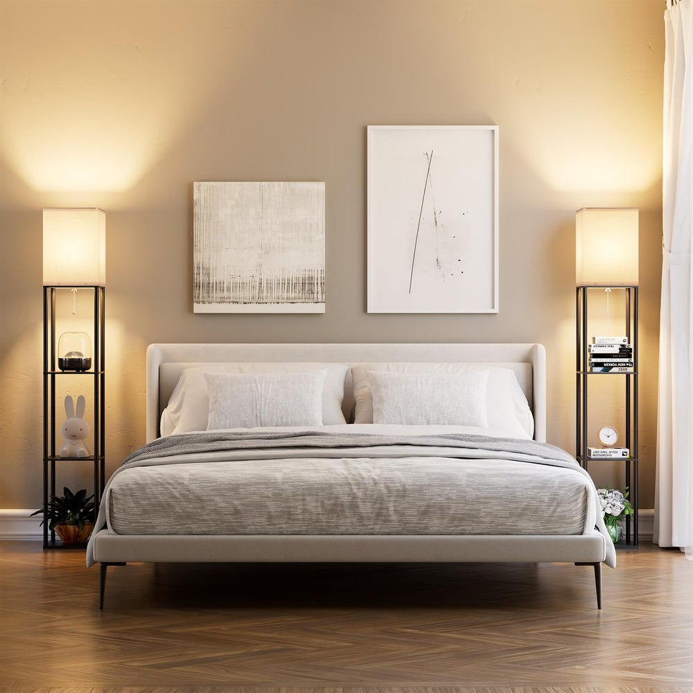 Sturdy wood frame supports up to 50 lbs per shelf.