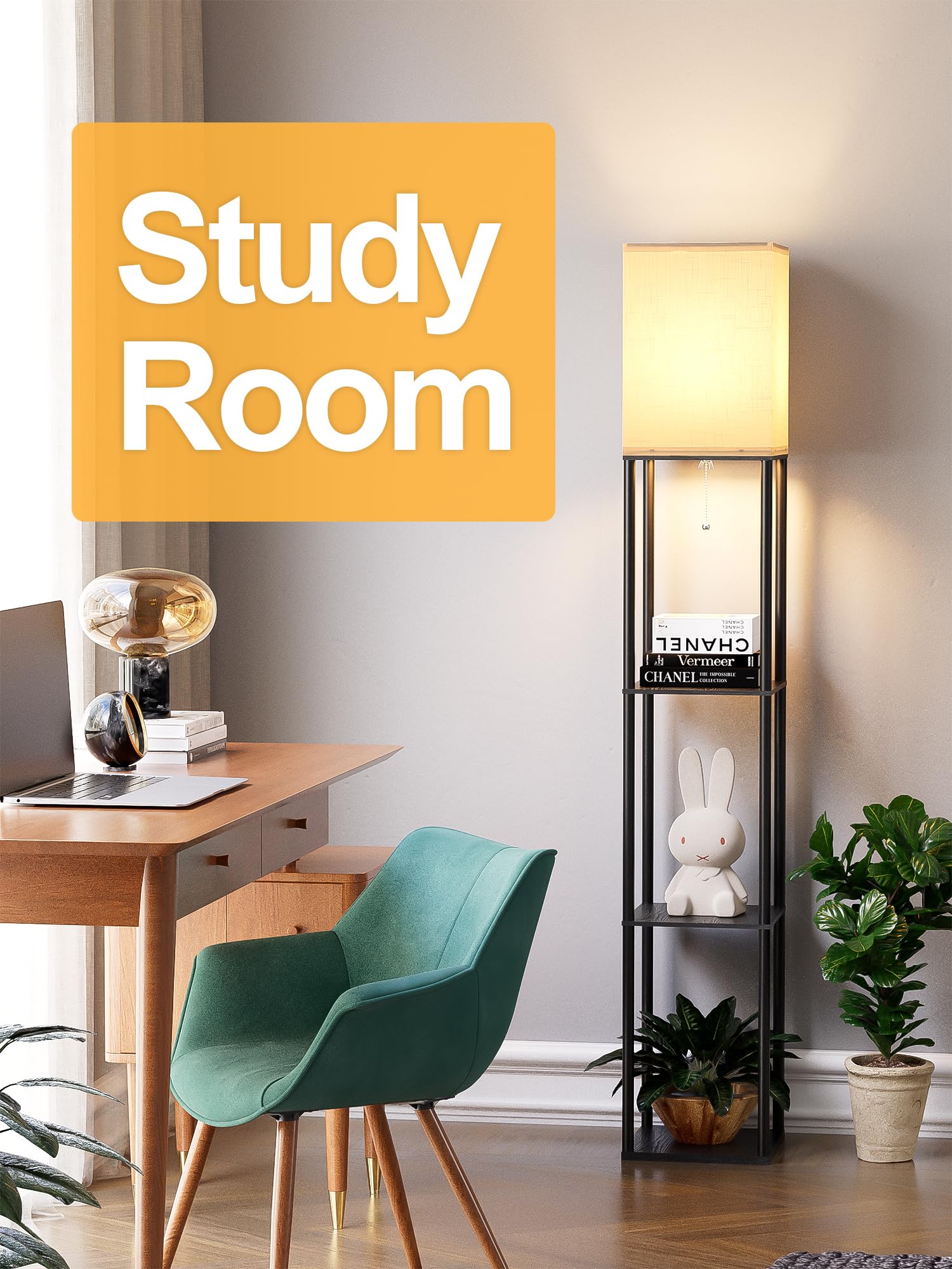 Ideal beside sofa or bed for reading and display.