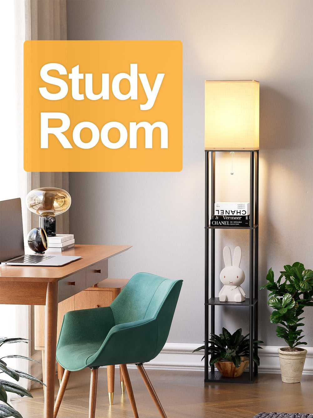 Ideal beside sofa or bed for reading and display.