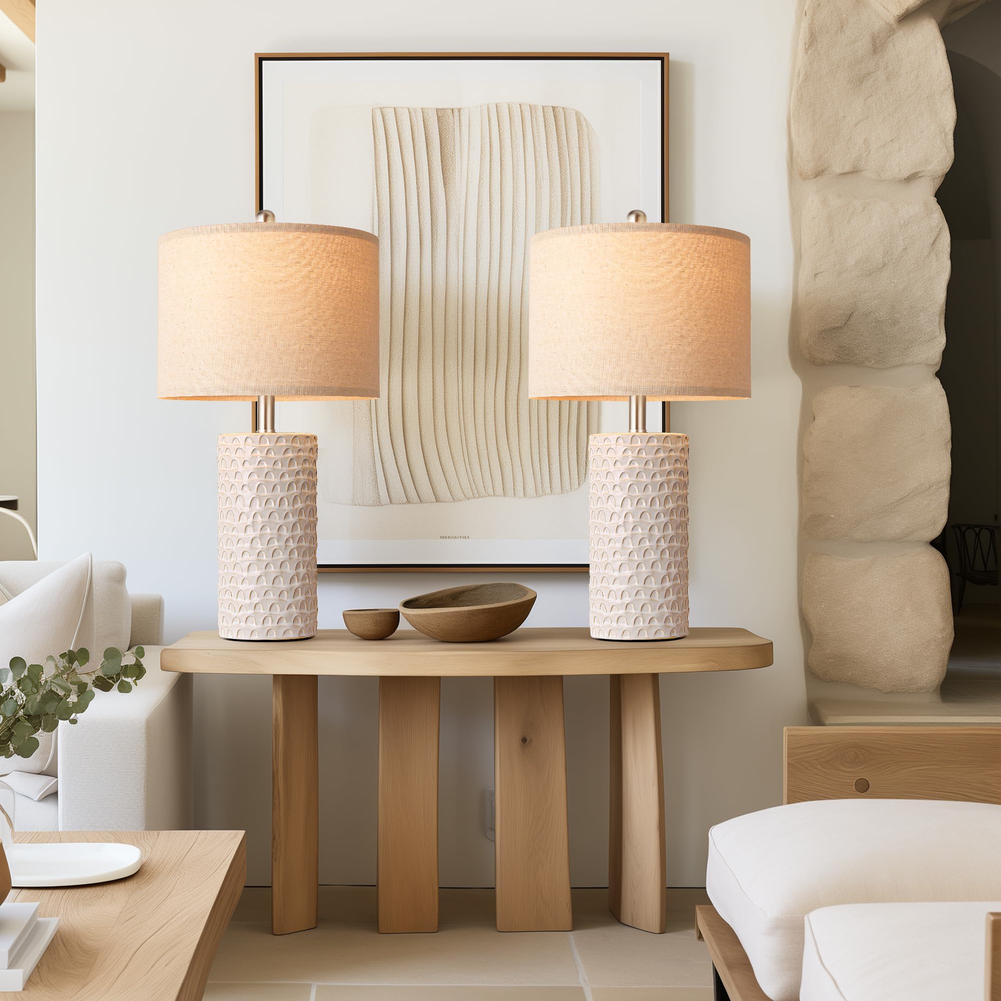 PARTPHONER warm linen shade creates even, comfortable light