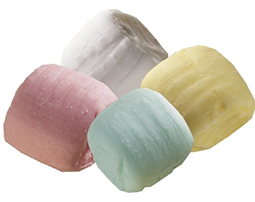 Pastel buttermints on party decor by Party Sweets add colorful centerpiece appeal.