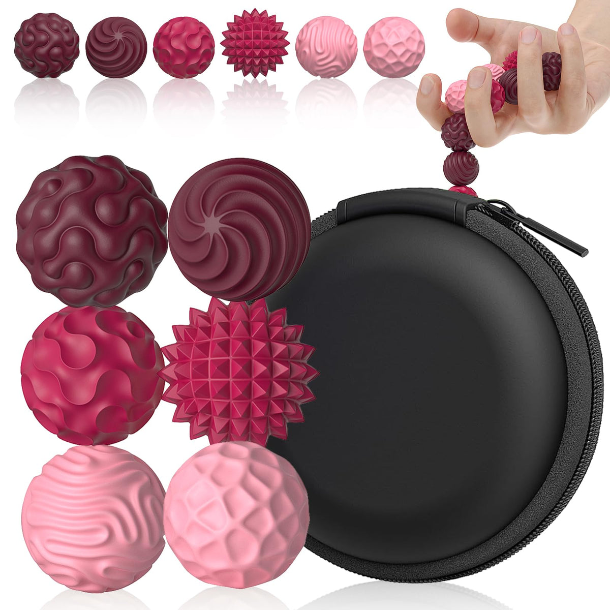 PARTY TONIGHT silicone magnetic balls with textured surface for focused, calming tactile feedback.