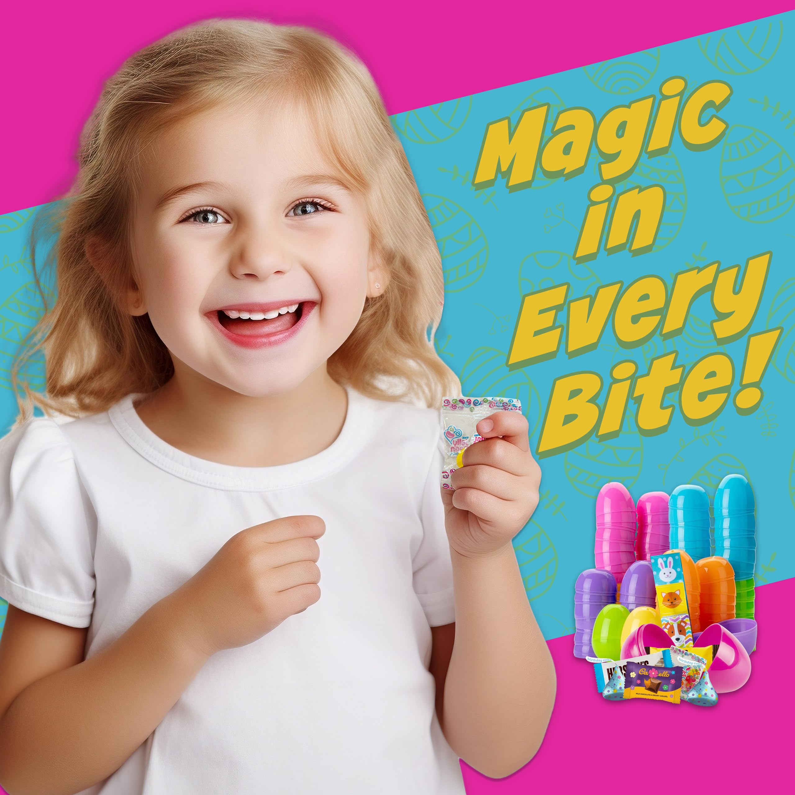 Partypom Easter treats bring color to baskets and party favors.