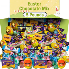 Partypom Easter chocolate candy mix 5lb bulk, ideal for egg hunts and festive baskets.