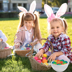Partypom egg-shaped bubble gum candy adds seasonal flair to Easter baskets.