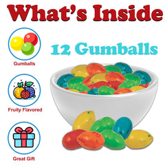 Partypom fruit-flavored bubble gum eggs offer classic chewy flavor for sharing.