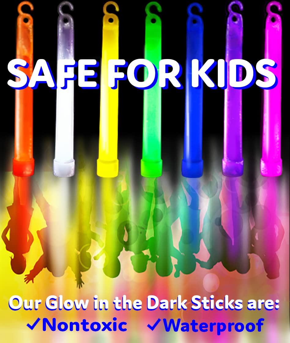 PartySticks 6-inch glow sticks activate by snapping and shaking for bright shine