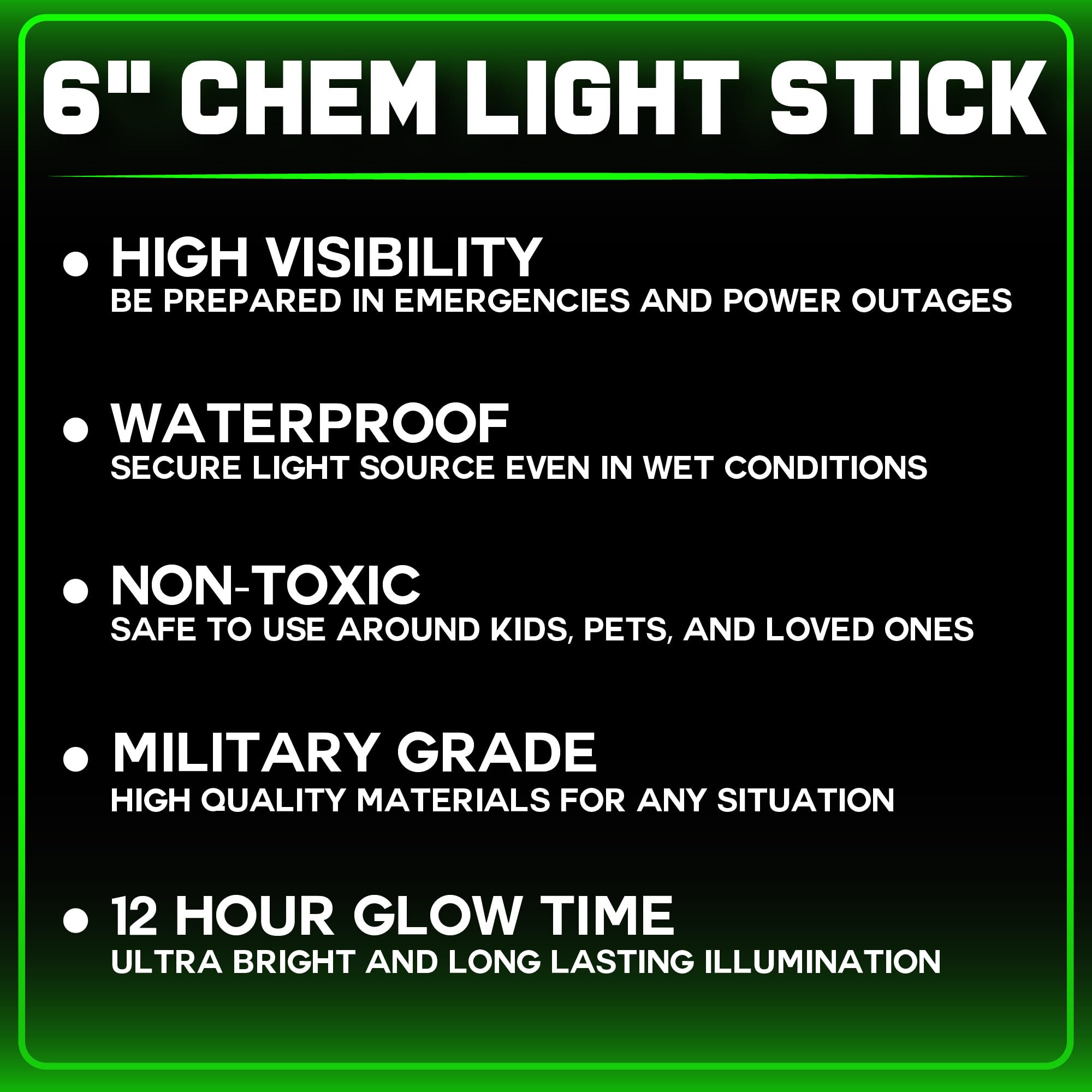 PartySticks emergency 6-inch glow light stick for quick bright backup.