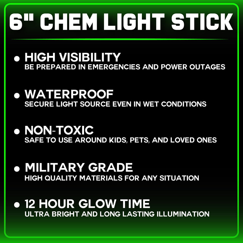 PartySticks emergency 6-inch glow light stick for quick bright backup.