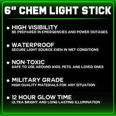 Glow sticks illuminated at night with PartySticks branding for 360-degree brightness.