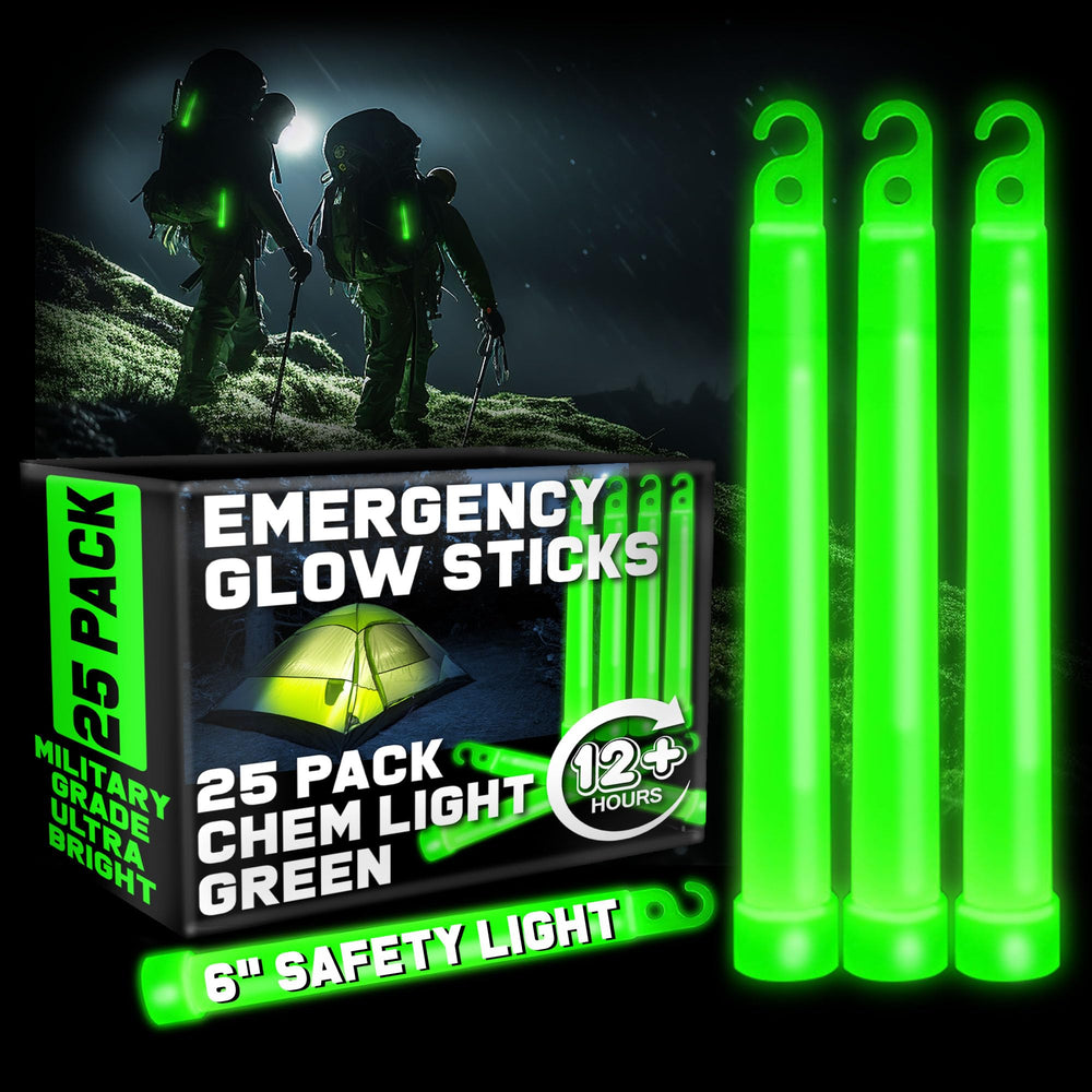 PartySticks green glow stick bulk pack for parties with vibrant illumination.