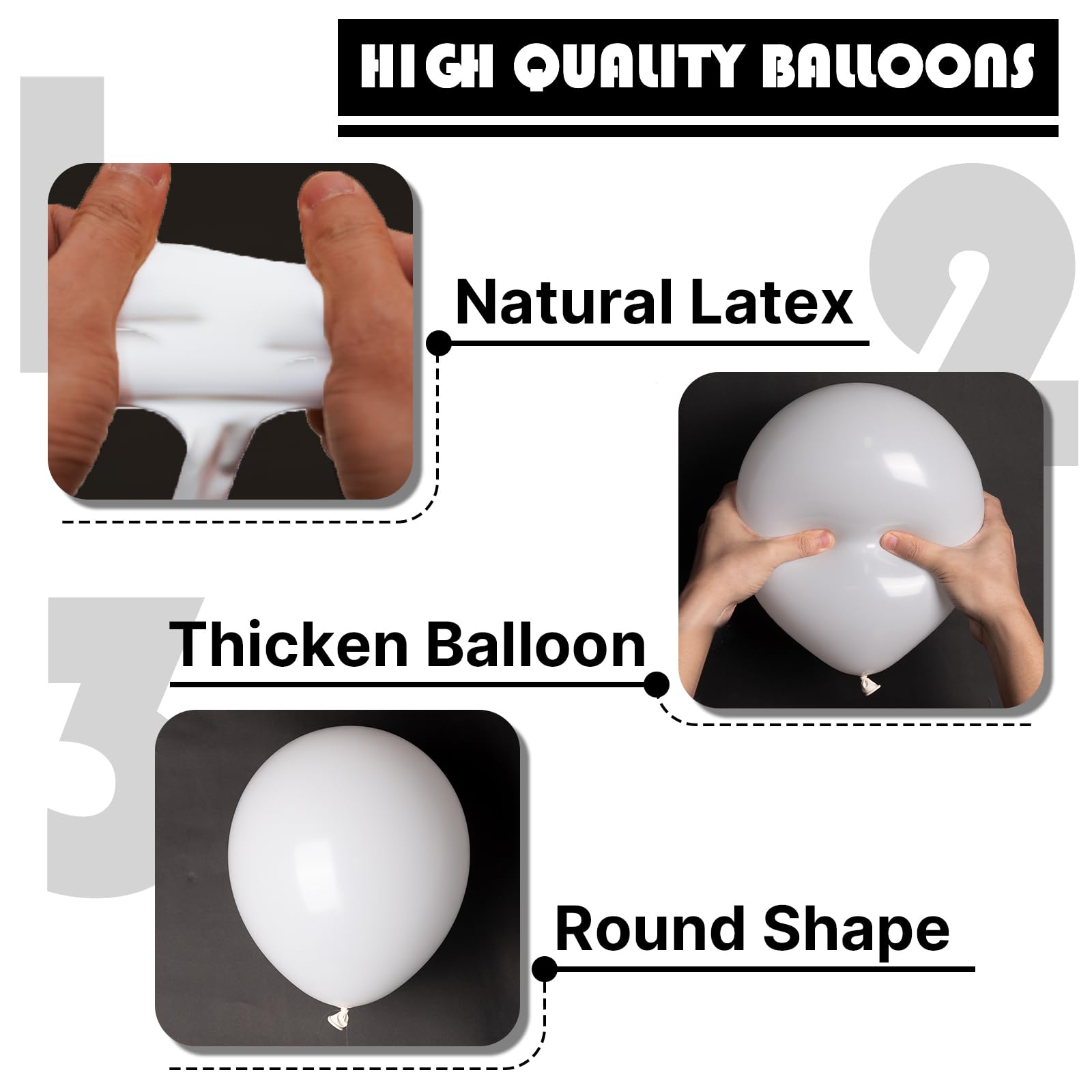 PartyWoo matte white balloons complement gold or pastel palettes beautifully.