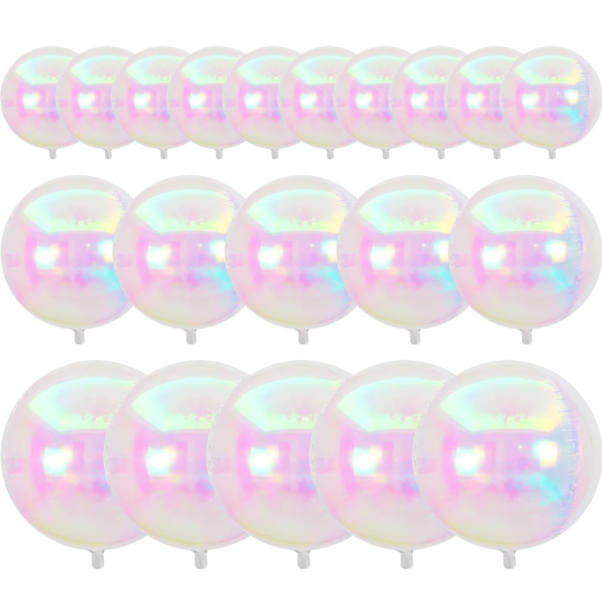 PartyWoo iridescent 10in foil balloon adding sparkling color to party decor