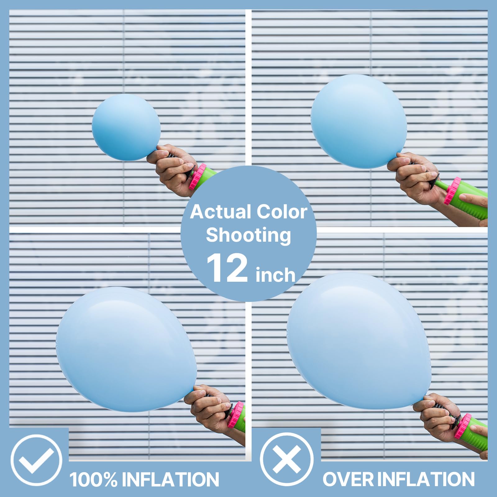 PartyWoo light blue 5-inch balloons perfect for tiny details and filler accents.
