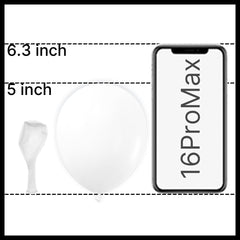 PartyWoo matte white balloons add elegant texture to photo-ready decor.