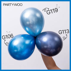 PartyWoo metallic light-blue 5in balloons great for small accents