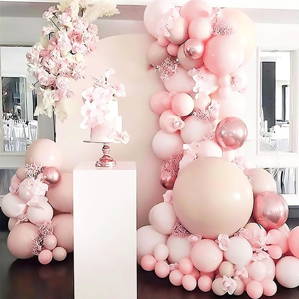 PartyWoo pale pink 10-inch balloons detail suitable for table decor