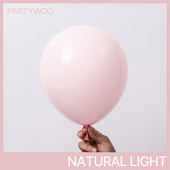 PartyWoo pale pink 18-inch balloons arch setup for elegant backdrops