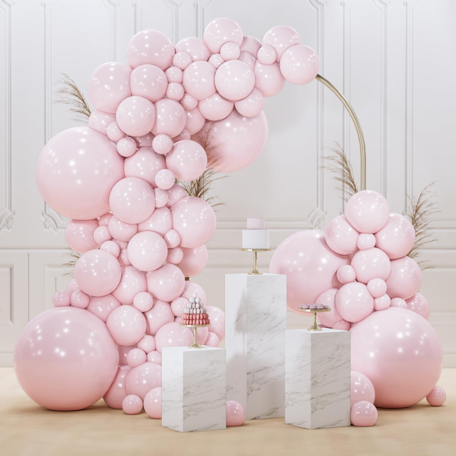 PartyWoo pale pink 18-inch balloons close-up for premium decor