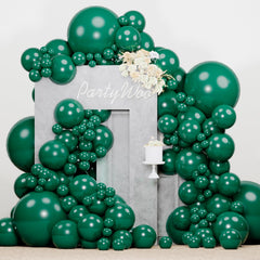 PartyWoo pearly dark green 18 inch balloons for bold arches and vibrant centerpieces.