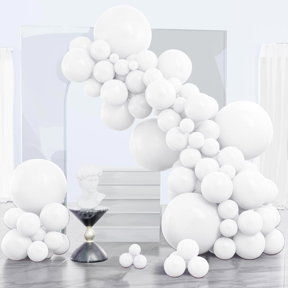 PartyWoo white 130pcs balloons for versatile wedding and party decor