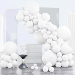 PartyWoo white 130pcs balloons for versatile wedding and party decor