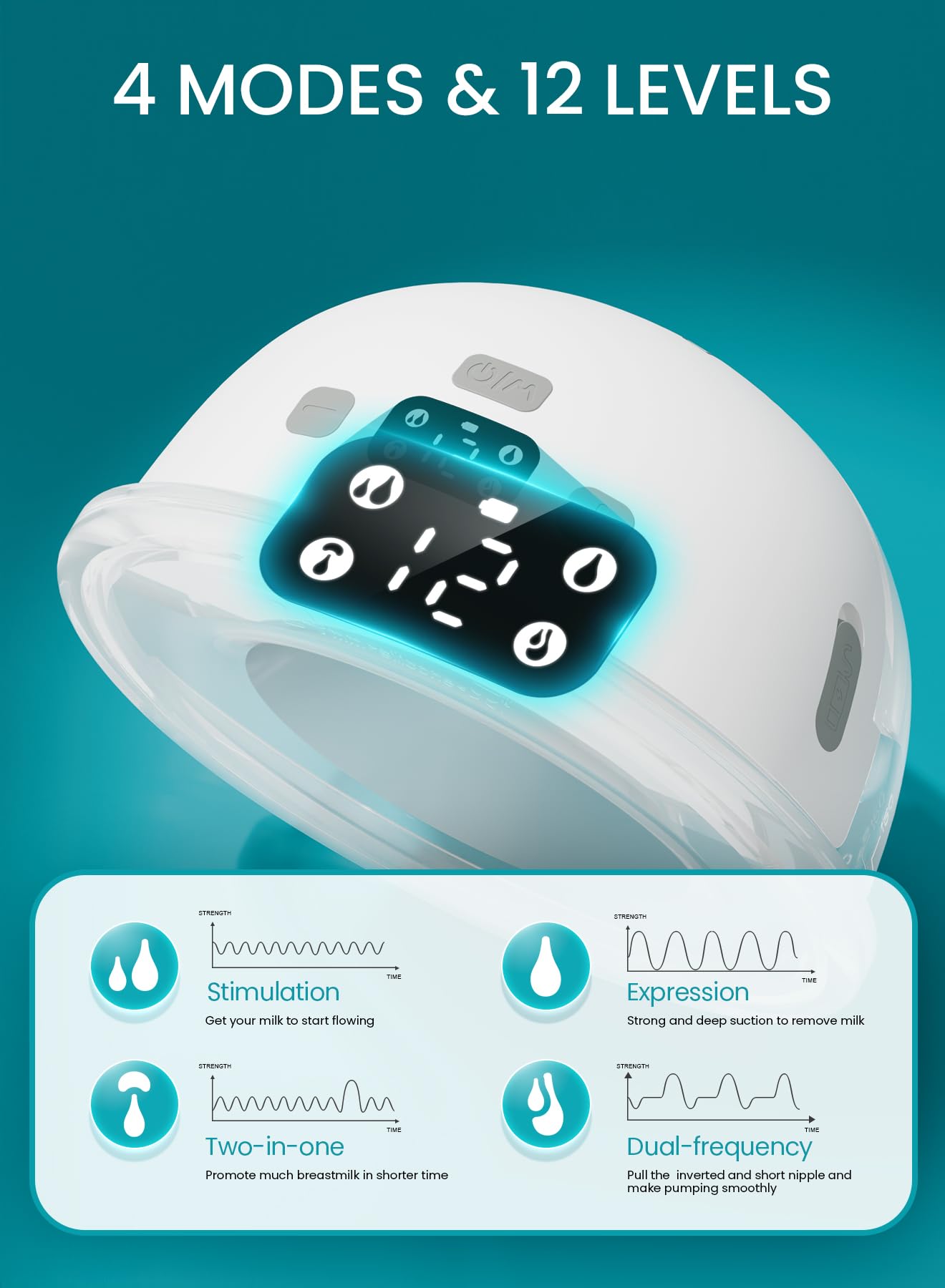 Paruu P16 compact design fits discreetly under clothing for silent pumping