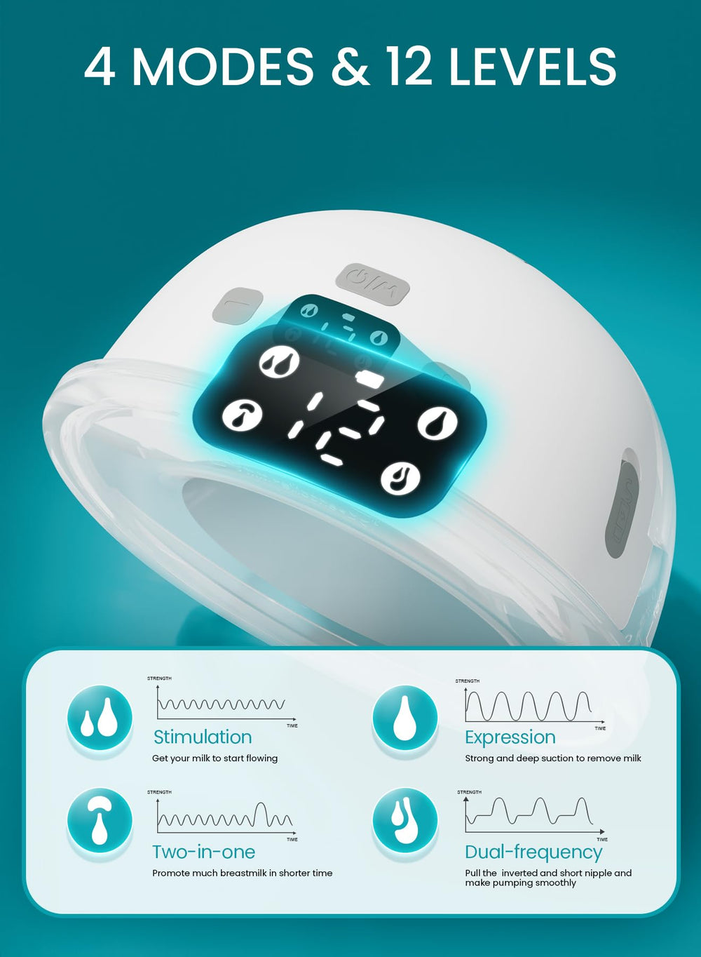 Paruu P16 compact design fits discreetly under clothing for silent pumping
