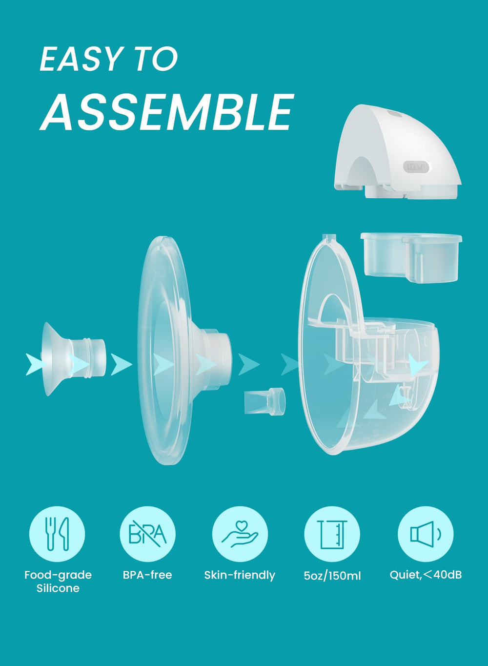 Paruu P16 19mm flange improves comfort during milk expression