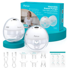 Paruu P16 wearable breast pump on a bra for hands-free pumping anywhere