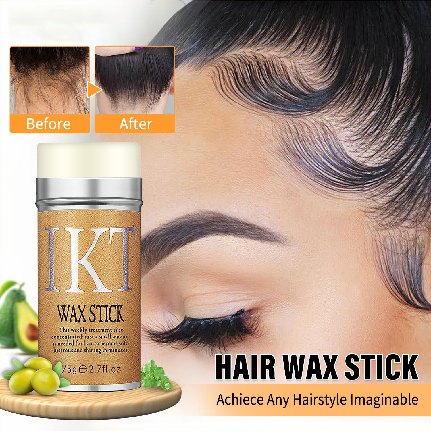 PasaRose finishing stick adds natural shine and tame flyaways.