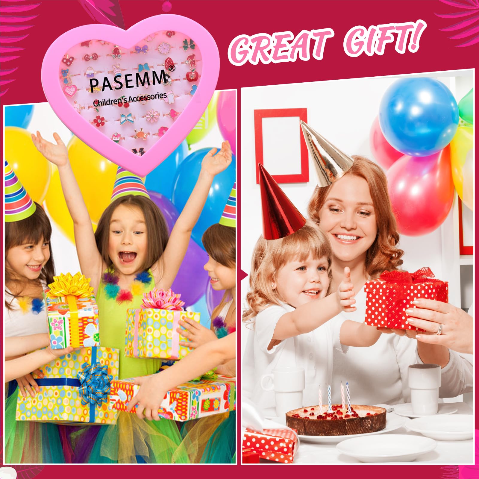 PASEMM dress-up rings collection sparks creative storytelling during playtime.