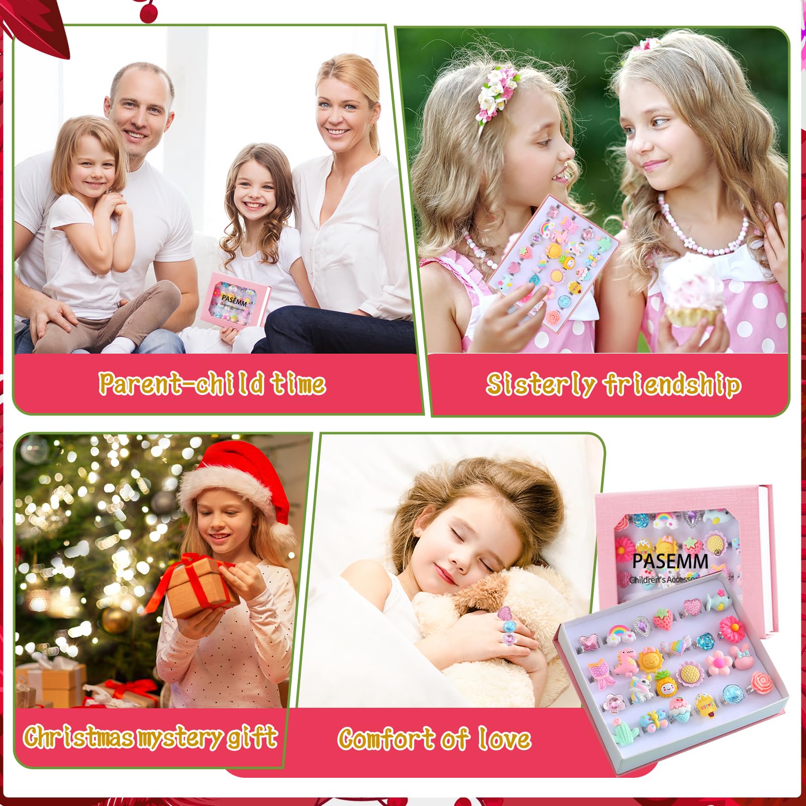 PASEMM durable acrylic and metal rings built for longevity and kid-friendly use.