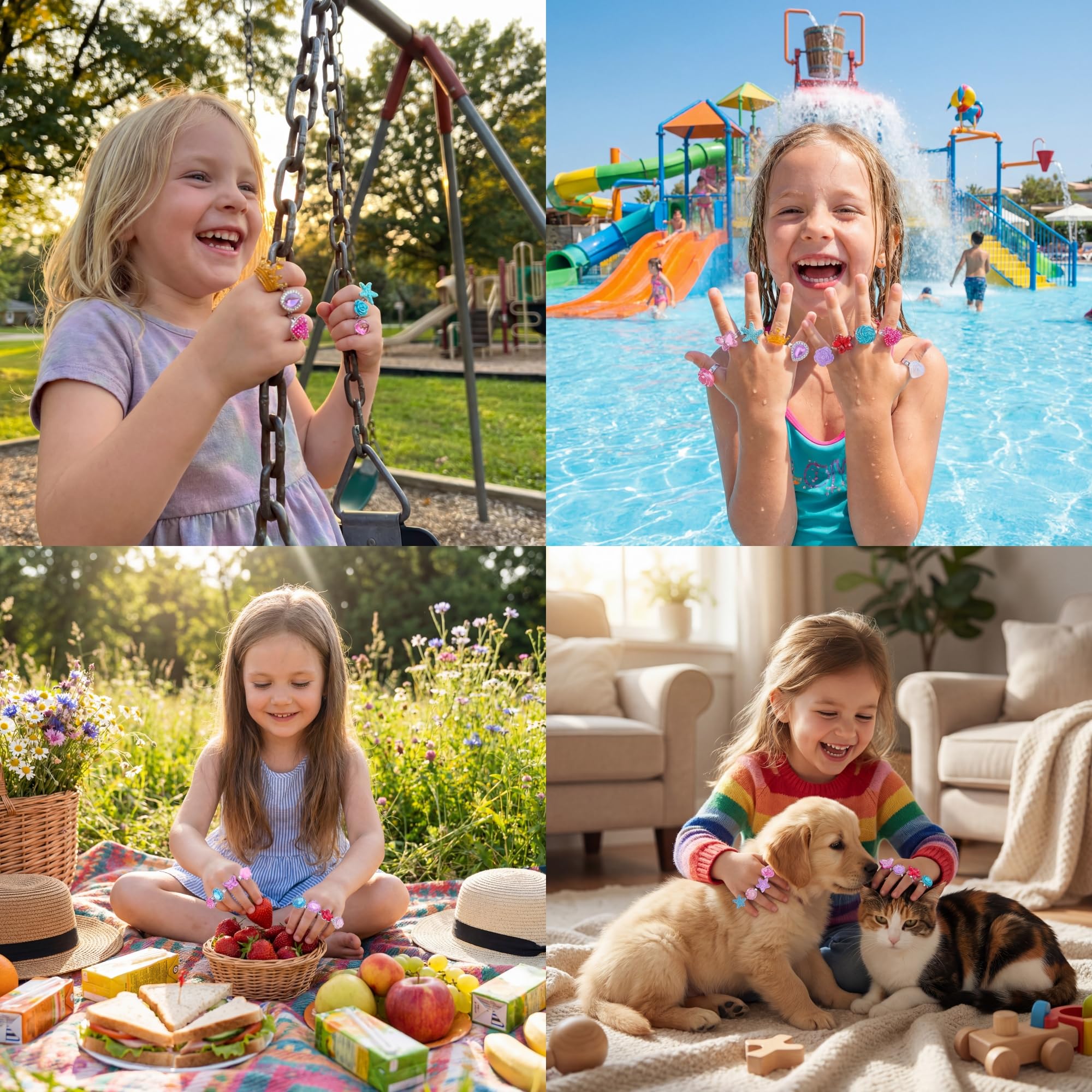 PASEMM princess dress-up rings offer variety for kids ages 4–12.