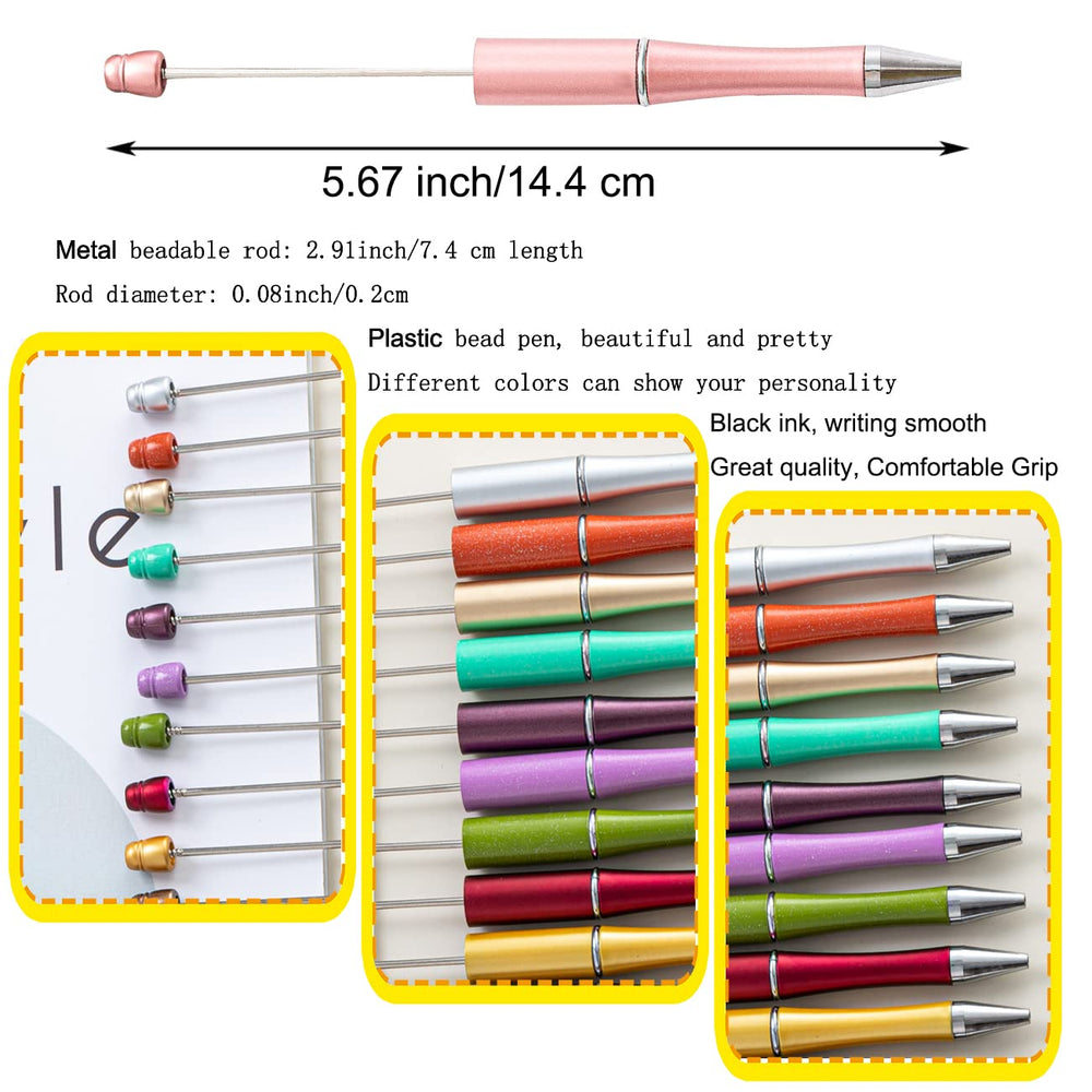 PASISIBICK beadable pens with metal beaded rod for easy customization