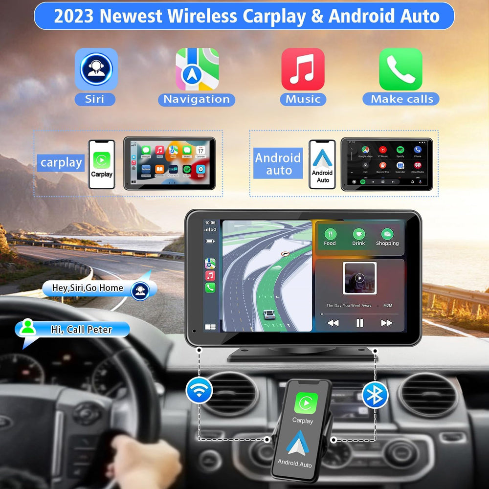 PASLDA CarPlay Android Auto mirror link enables easy phone projection.