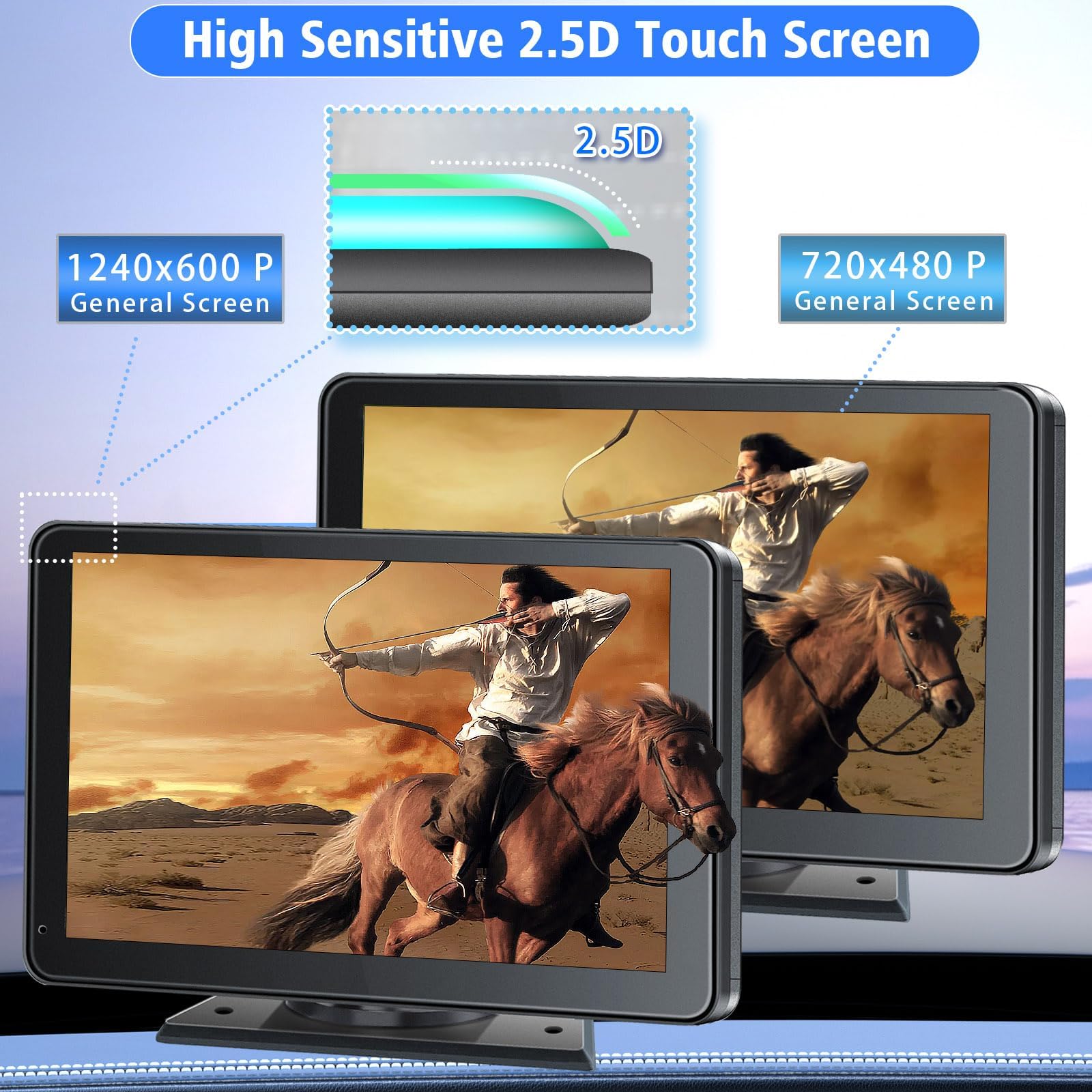 PASLDA 1024x600 HD touchscreen delivers sharp visuals.