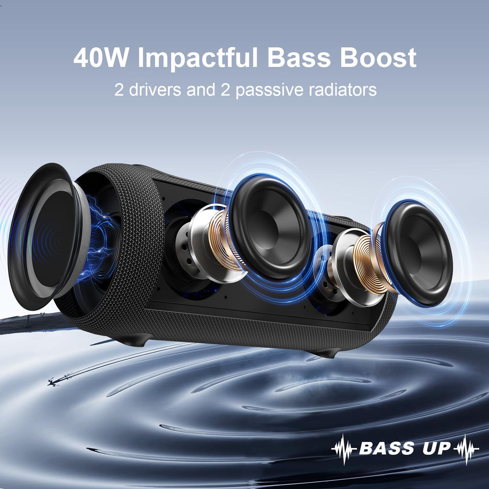 Passau dual full-range drivers and passive radiators enhance bass and clarity.