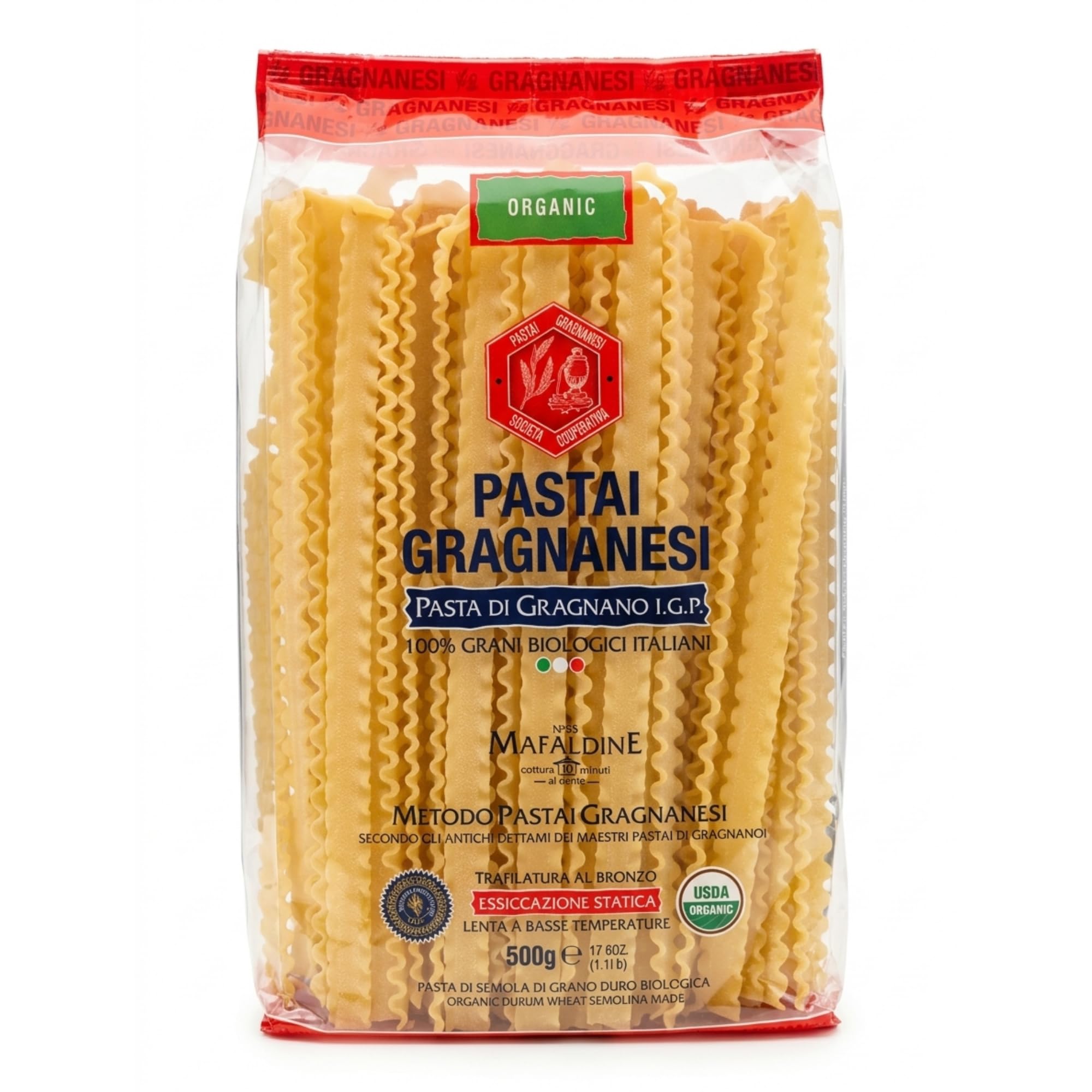 Pastai Gragnanesi Mafaldine pasta di Gragnano with sauce-clinging texture