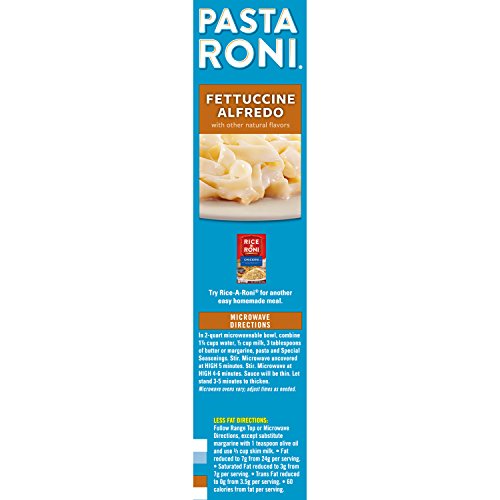 Pasta Roni Garlic Alfredo Fettuccine kitchen scene showing approachable cooking