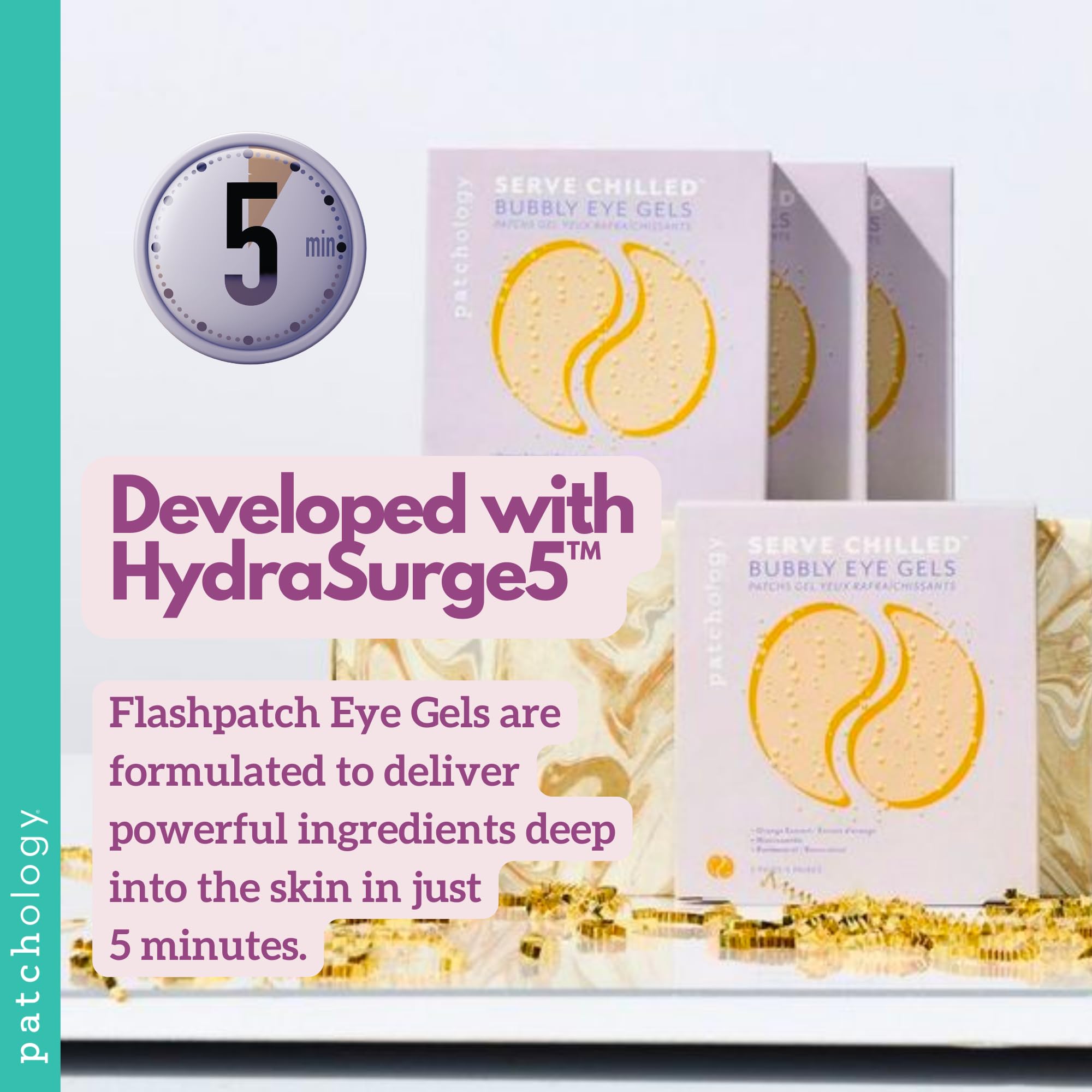Patchology Chill application helps soothe eyes after long days.