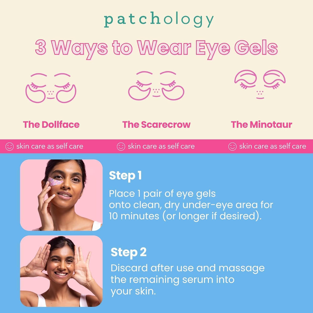 Patchology Eye Want Cake vanilla fruit extract close-up signaling antioxidant support.