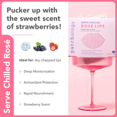 Glossy lips after use; Patchology Rose Lip Mask delivers hydration