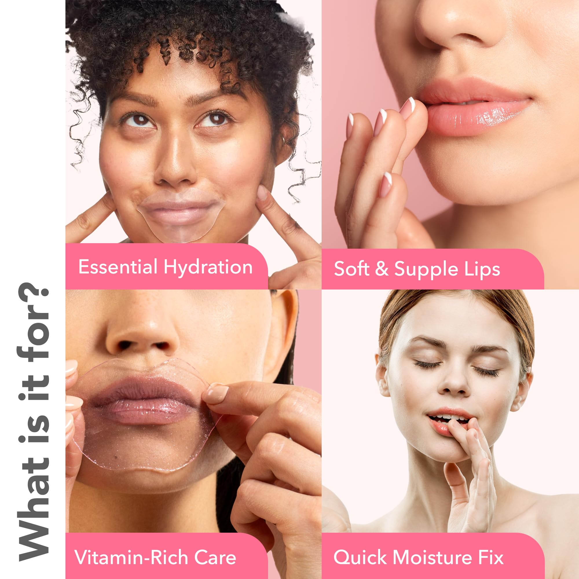 Single-use sachet of Patchology lip mask with strawberry scent for soft lips